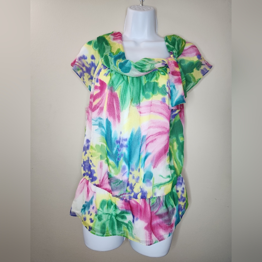 Nine West Floral Top size XL
